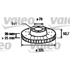 186731 VALEO Тормозной диск