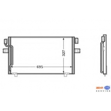 8FC 351 024-181 HELLA Конденсатор, кондиционер