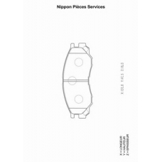 M360I66 NPS Комплект тормозных колодок, дисковый тормоз