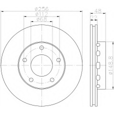 8DD 355 115-181 HELLA Тормозной диск