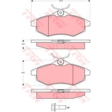 GTD1159 TRW Комплект тормозов, дисковый тормозной механизм