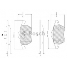 F 03B 150 263 BOSCH Комплект тормозных колодок, дисковый тормоз