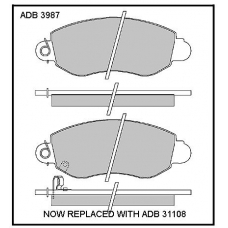 ADB3987 Allied Nippon Тормозные колодки