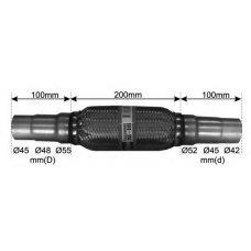 265-005 BOSAL Гофрированная труба, выхлопная система