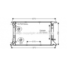 AIA2293 AVA Радиатор, охлаждение двигателя