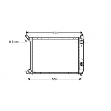 AU2095 AVA Радиатор, охлаждение двигателя