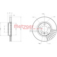 6110691 METZGER Тормозной диск