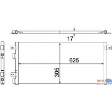 8FC 351 305-681 HELLA Конденсатор, кондиционер