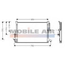 53005213 VAN WEZEL Конденсатор, кондиционер