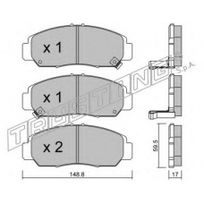 478.0 TRUSTING Комплект тормозных колодок, дисковый тормоз