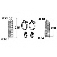 0902040 OCAP Комплект пылника, рулевое управление