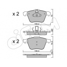 822-835-0 CIFAM Комплект тормозных колодок, дисковый тормоз