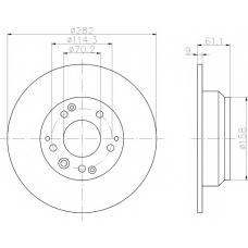 8DD 355 105-001 HELLA PAGID Тормозной диск