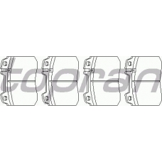 400 946 TOPRAN Комплект тормозных колодок, дисковый тормоз