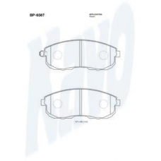 BP-6567 KAVO PARTS Комплект тормозных колодок, дисковый тормоз