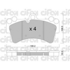 822-654-0 CIFAM Комплект тормозных колодок, дисковый тормоз