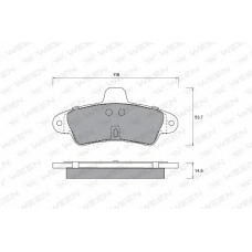 151-1213 WEEN Комплект тормозных колодок, дисковый тормоз