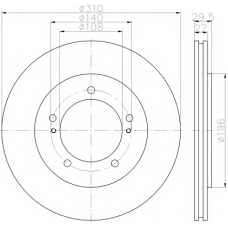 8DD 355 114-901 HELLA Тормозной диск