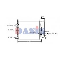 161240N AKS DASIS Радиатор, охлаждение двигателя