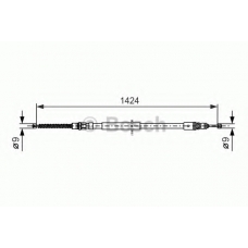 1 987 477 665 BOSCH Трос, стояночная тормозная система