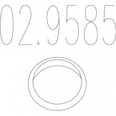 02.9585 MTS Уплотнительное кольцо, труба выхлопного газа