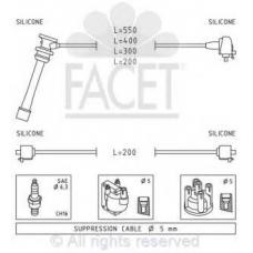 4.9855 FACET Комплект проводов зажигания