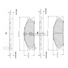 F 03B 150 216 BOSCH Комплект тормозных колодок, дисковый тормоз