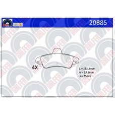 20885 GALFER Комплект тормозных колодок, дисковый тормоз