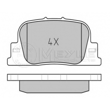 025 235 9215 MEYLE Комплект тормозных колодок, дисковый тормоз
