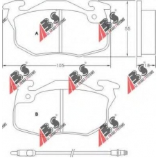 36565 OE ABS Комплект тормозных колодок, дисковый тормоз