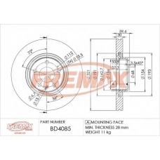 BD-4085 FREMAX Тормозной диск