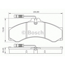 0 986 BB0 062 BOSCH Комплект тормозных колодок, дисковый тормоз