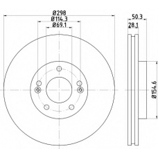 MDC2502 MINTEX Тормозной диск