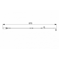 1 987 473 002 BOSCH Сигнализатор, износ тормозных колодок