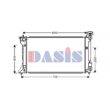 210122N AKS DASIS Радиатор, охлаждение двигателя