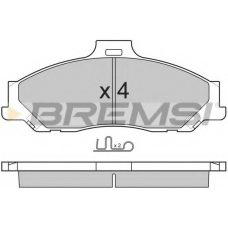 BP2905 BREMSI Комплект тормозных колодок, дисковый тормоз
