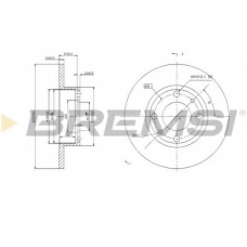 DBA083S BREMSI Тормозной диск