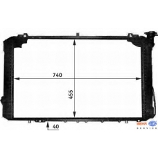 8MK 376 717-141 HELLA Радиатор, охлаждение двигателя