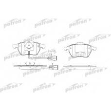 PBP590 PATRON Комплект тормозных колодок, дисковый тормоз