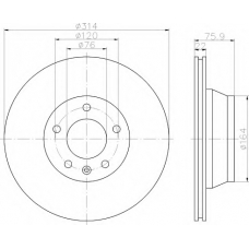 8DD 355 109-791 HELLA Тормозной диск