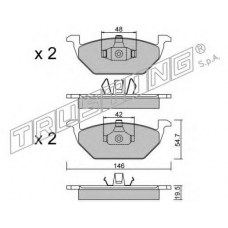 220.1 TRUSTING Комплект тормозных колодок, дисковый тормоз