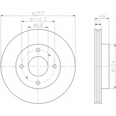 8DD 355 102-651 HELLA Тормозной диск