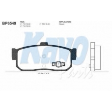 BP-6549 KAVO PARTS Комплект тормозных колодок, дисковый тормоз