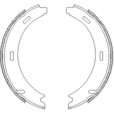 4093.01 REMSA Комплект тормозных колодок, стояночная тормозная с