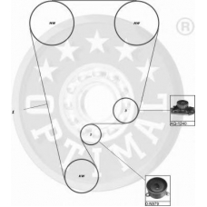 SK-1070 OPTIMAL Комплект ремня грм