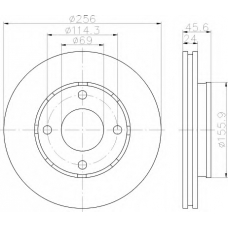 8DD 355 111-511 HELLA Тормозной диск
