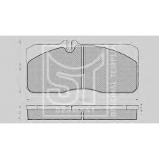 03.120.8700.05P TEMPLIN Комплект тормозных колодок, дисковый тормоз