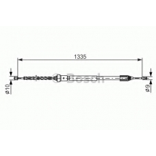 1 987 477 783 BOSCH Трос, стояночная тормозная система
