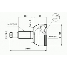 C.196 STATIM Шарнирный комплект, приводной вал