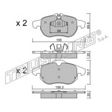 556.4 TRUSTING Комплект тормозных колодок, дисковый тормоз